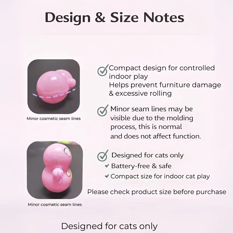 Self-Rolling Cat Toy Set - Battery-Free Interactive Tumblers for Entertainment