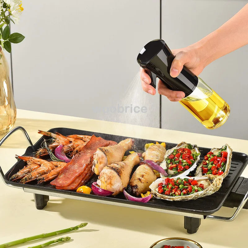 Oil Spray Dispenser for Kitchen Cooking & BBQ - 200/300/500ml Nebulizer Spray Bottle
