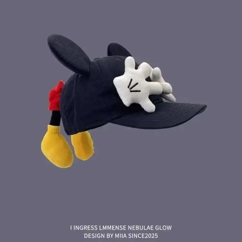 Girls Cartoon Mouse Ears Baseball Cap - Sun Protection Outdoor Fashion