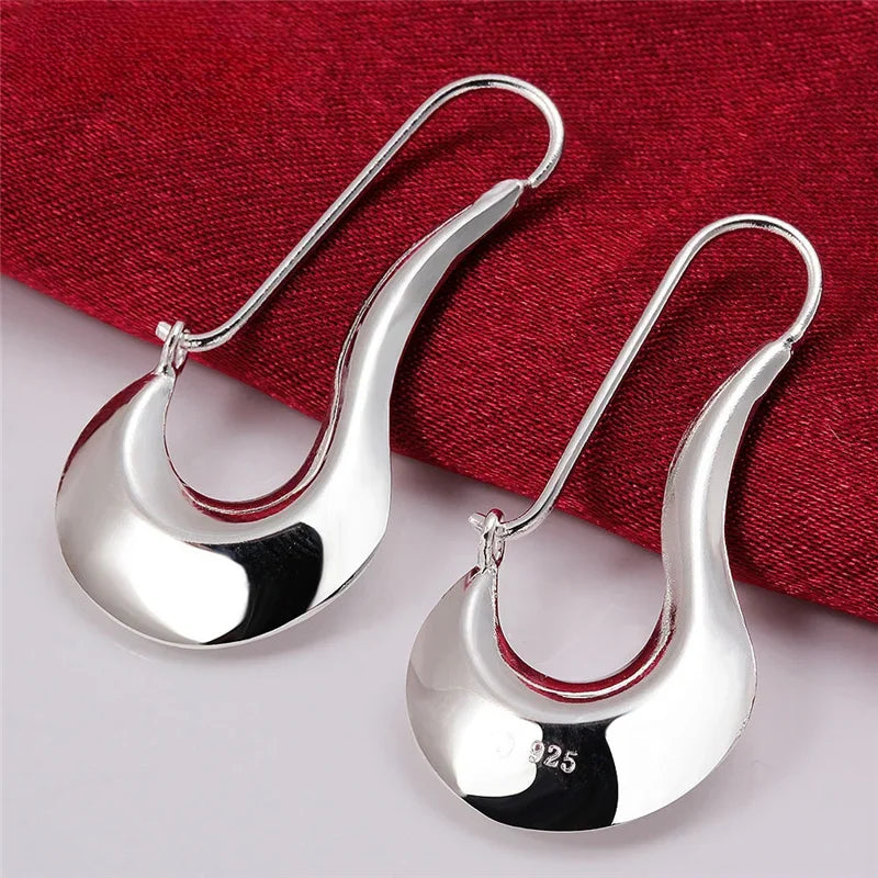 925 Sterling Silver Drop Earrings for Women Jewelry Engagement Wedding Party Gift
