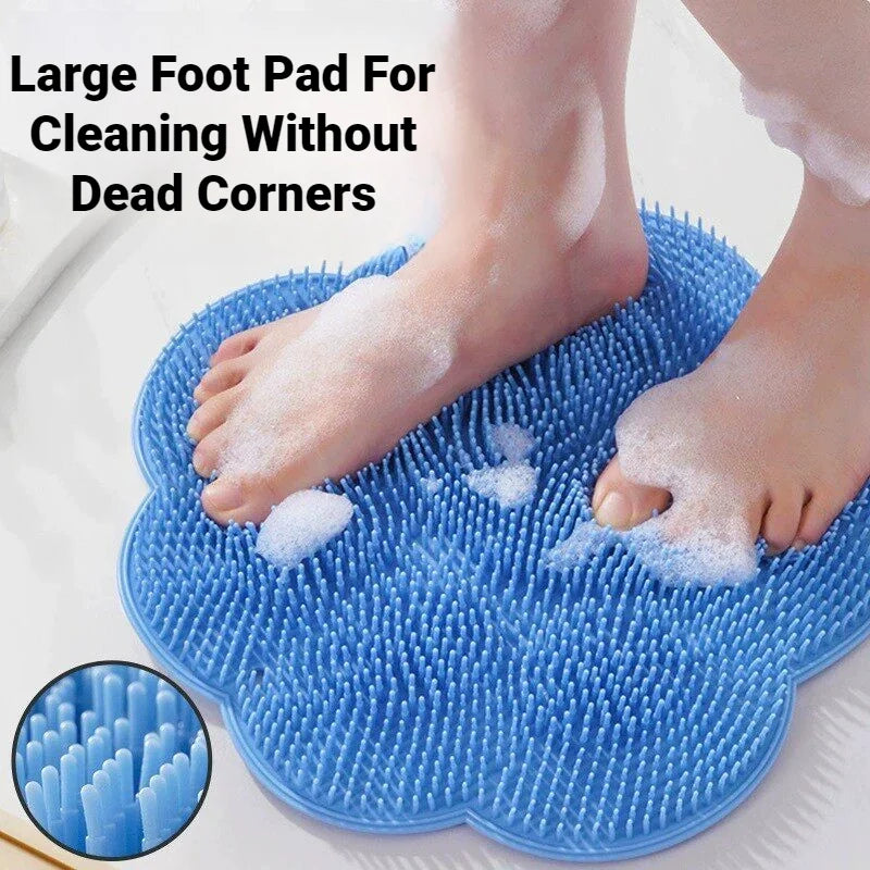 Non Slip Suction Cup Foot Scrub Mat for Bathroom Massage & Dead Skin Removal