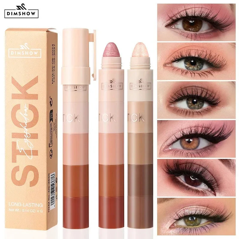 5-in-1 Eyeshadow Pencil Kit Velvet Matte & Shimmer Makeup Set - Multiple Colors