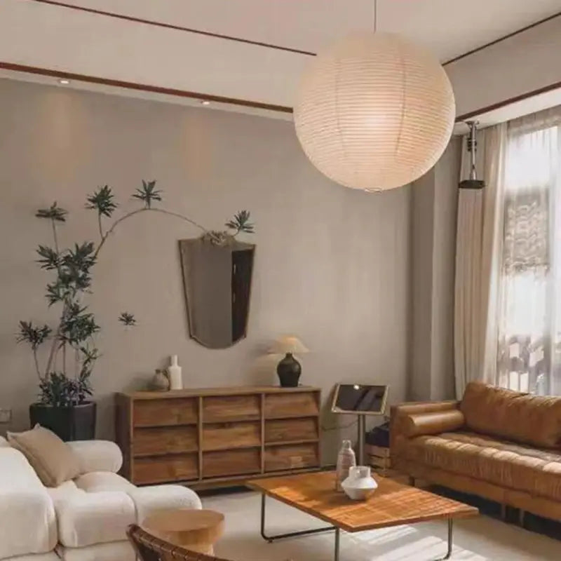 Modern Hanging Paper Lampshade Pendant Light Cover for Living Room & Bar