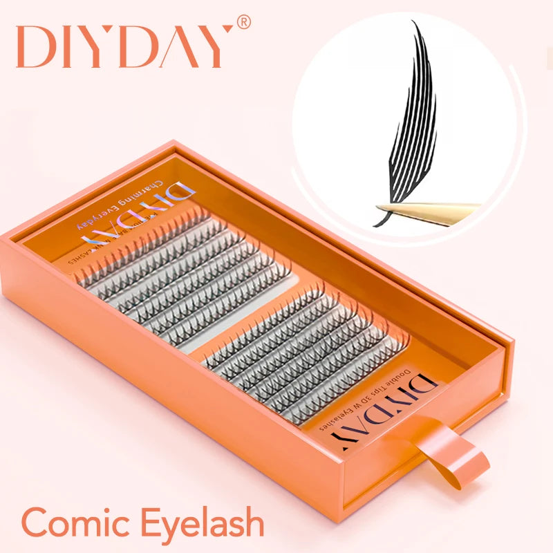 Lightweight Manga False Eyelashes Premade Fans for Makeup - Multiple Variants