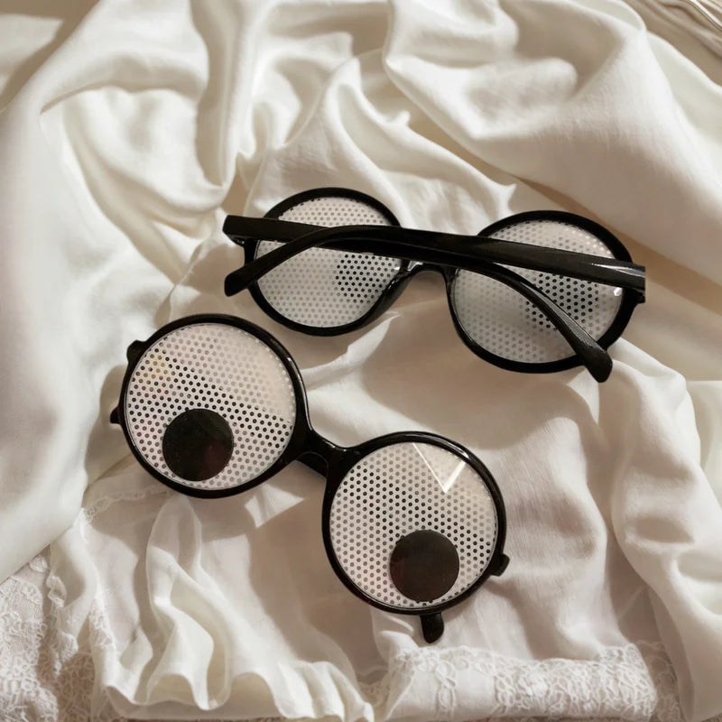 Funny Eyeball Rolling Glasses Halloween Costume Accessory Unisex