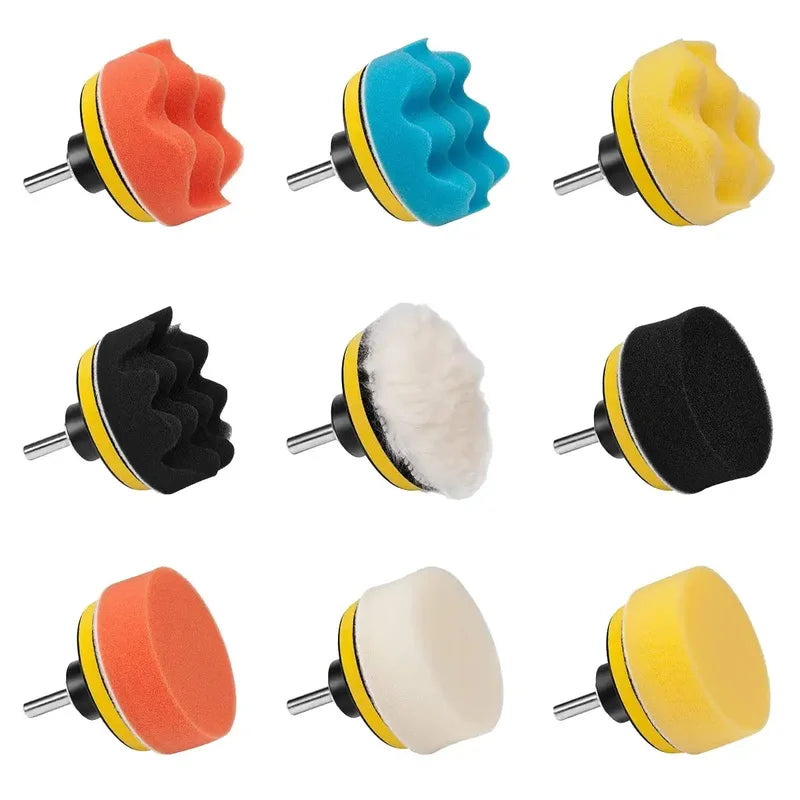 3 Inch Polishing Foam Pads Set for Car Buffing & Detailing - Reusable Buffing Sponges