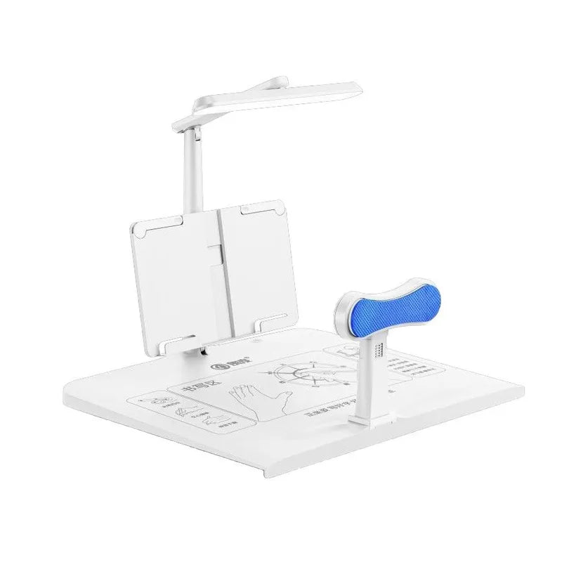 LED Study Lamp with Posture Corrector and Adjustable Book Stand - Eye Care Light