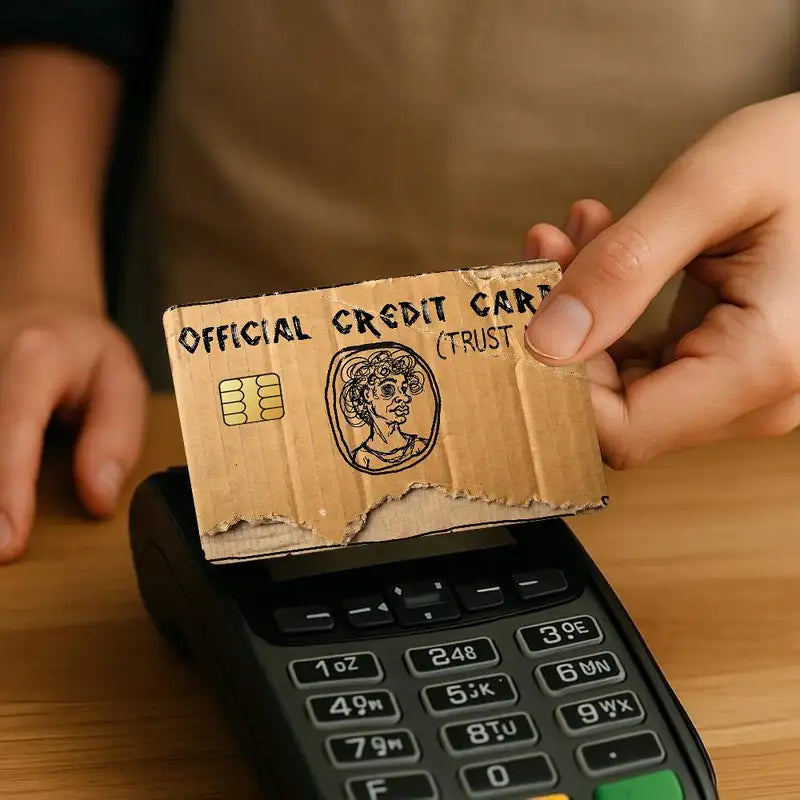 Waterproof Cardboard Credit Card Skin Stickers Set - Anti-Scratch & Fingerprint Resistant, 4PCS