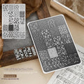 Nail Stamping Plates Set with Various Patterns for Nail Art Transfer - Stainless Steel Manicure Template