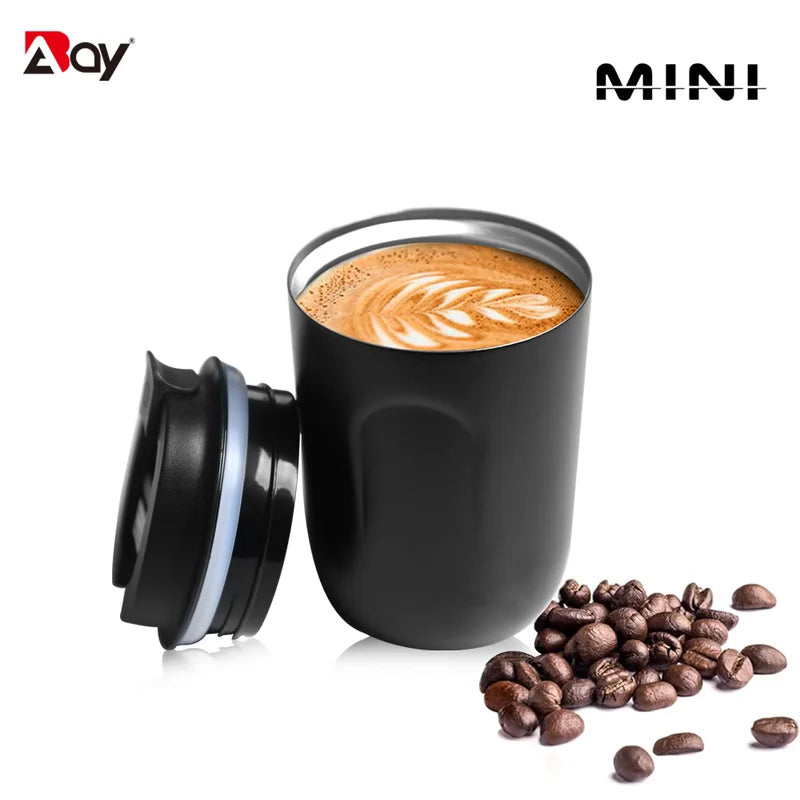 Insulated Stainless Steel Travel Tumbler Cup - 220ml Portable Coffee Mug