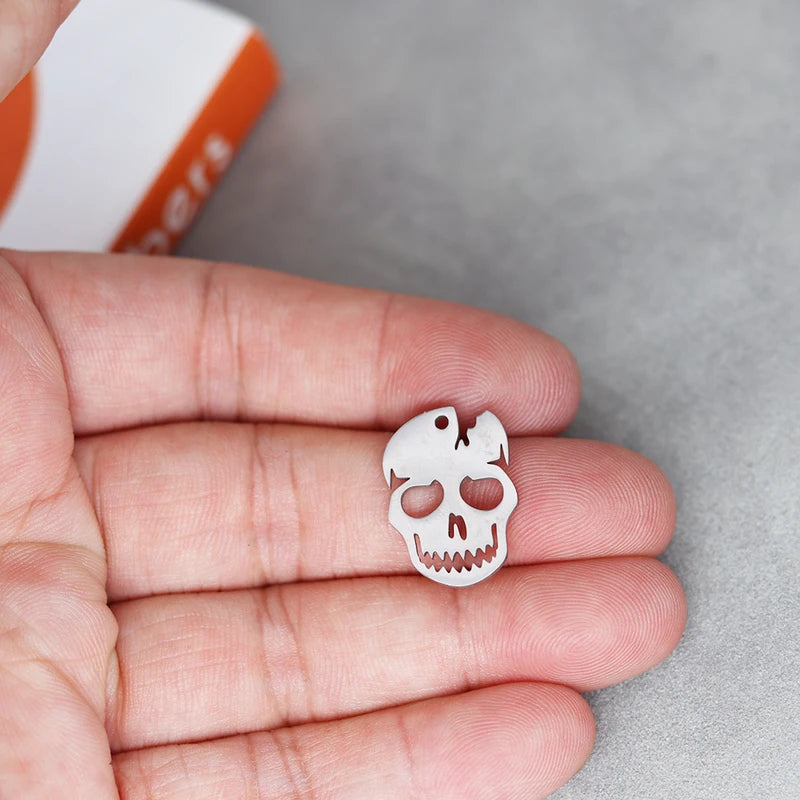 Halloween Charm Pendant Set for Jewelry Making - 3 Pcs Stainless Steel DIY Craft Jewelry Findings