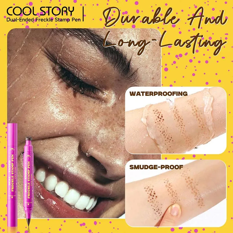 Double-End Freckles Stamp Pen Makeup Tool Waterproof Face Concealer Contour