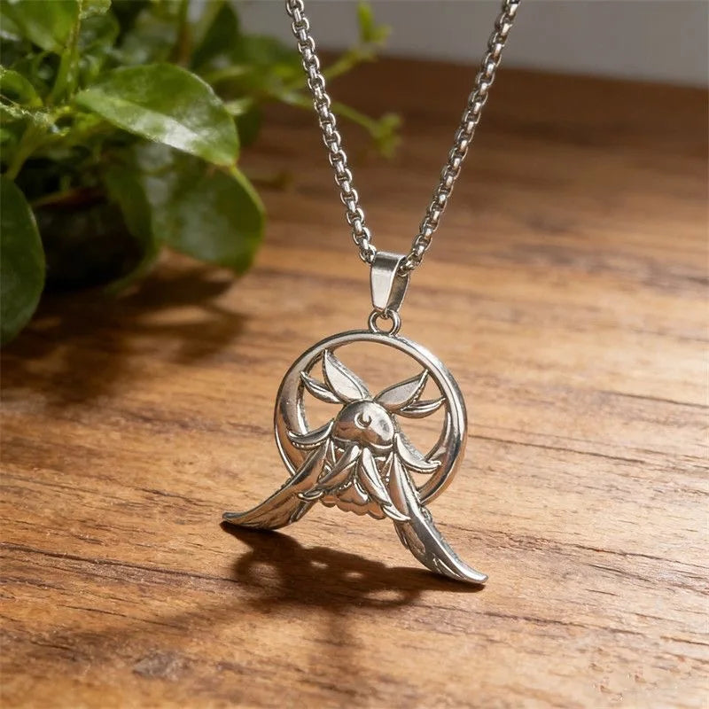 Genshin Impact Columbina Durin Cosplay Pendant Anime Dragon Wings Heart Chain Jewelry