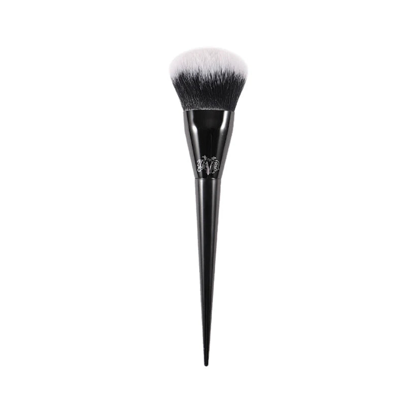 Makeup Brush 22 Pressed Powder Brush with Soft Fiber Hair and Black Handle - Elegant Cosmetic Tool for Women
