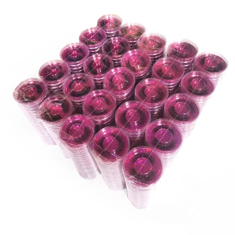 Wholesale 50 Pairs Faux Eyelashes Natural Long Curl Fluffy Reusable Lash Set