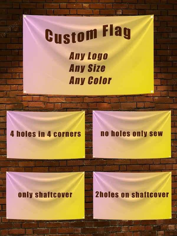 Custom Motorcycle Car Sports Logo Flag Polyester Banner Wall Art - 90x150cm