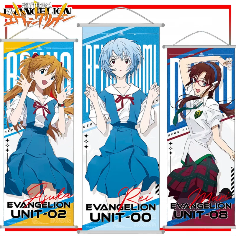 Anime Wall Art Scroll - Neon Genesis Evangelion Rei Ayanami Room Decor