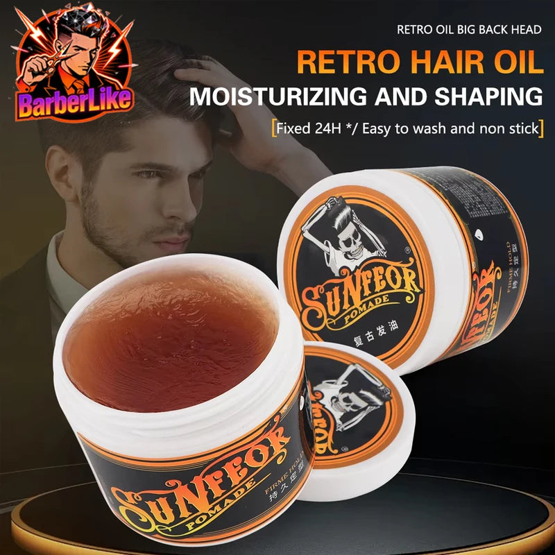 Men's Hair Styling Clay Wax for Barbershop & Salon - Restoring & Modeling