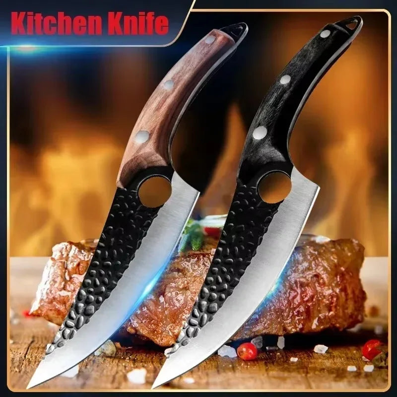 Professional Forged Kitchen Knife - Multipurpose Chef, Boning & Butcher Blade