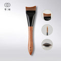 Flat Curved Foundation Makeup Brush with Rosewood Handle Synthetic Hair