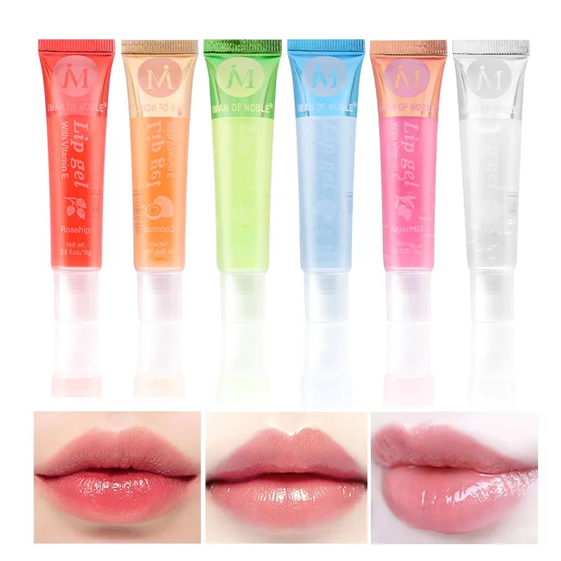 Fruity Flavor Lip Gloss Set Hydrating Moisturizing Lip Makeup 6 Colors Wholesale