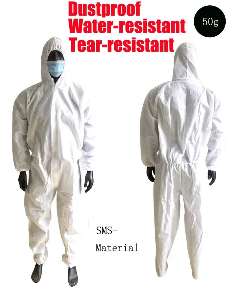Disposable Breathable Waterproof Work Coverall Suit Safety & Painting Protective Gear