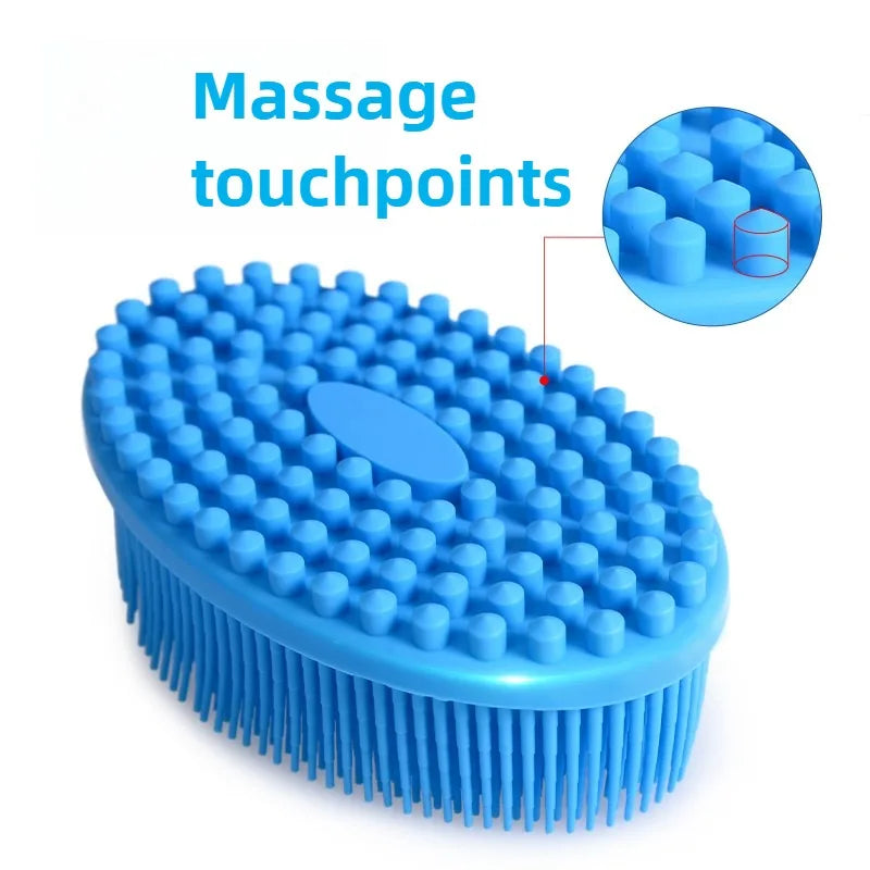 Silicone Body Scrubber Bath & Shower Sponge Exfoliating Body Brush - Multiple Colors