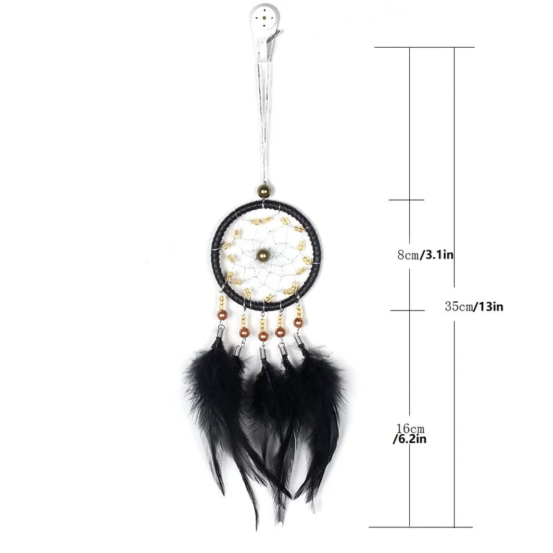 Hanging Dream Catcher Ornament for Car & Home Wall Decor - Feather Wind Chimes