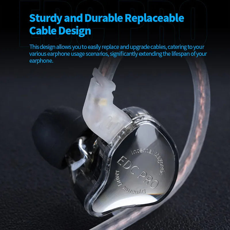 In-Ear Headphones with Large Dynamic Drivers, Detachable Cable, Microphone, Noise Cancelling