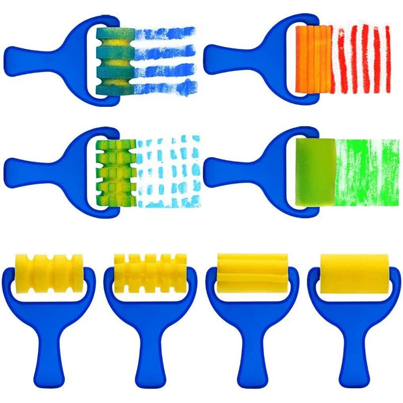Painting Sponge Brush Set for Art & Craft Projects - Multi Colors