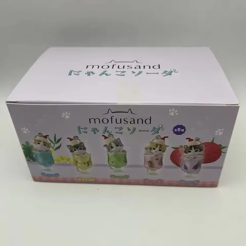 Mini Cat Pudding Cold Drink Pendant Figures Blind Box Anime Toy Ornaments