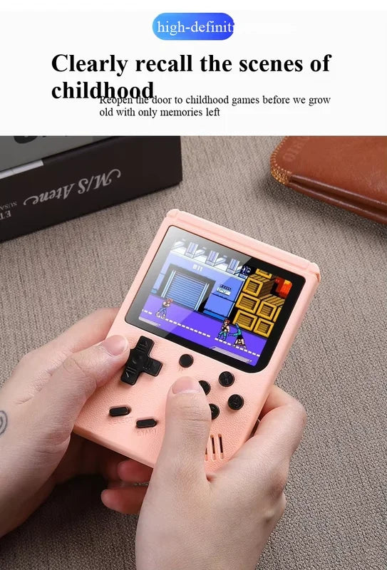 Portable Handheld Video Game Console with 400 Built-in Games, 2.4 Inch IPS Screen & Rechargeable Battery