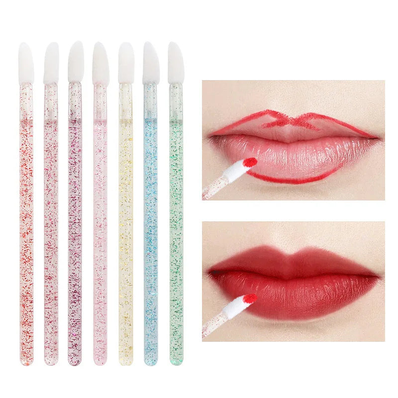 Crystal Lip Brush Applicator Wands for Lipstick & Lip Gloss - Makeup Tool Kit
