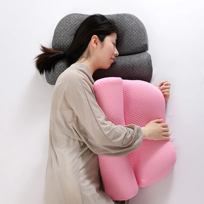 Ergonomic Cervical Pillow with Memory Foam Core for Neck Support and Fatigue Relief