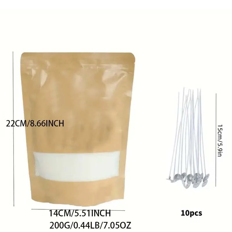 Pearl Candle Making Kit with Sand Wax and Wicks - 200g Wedding & Party Candles