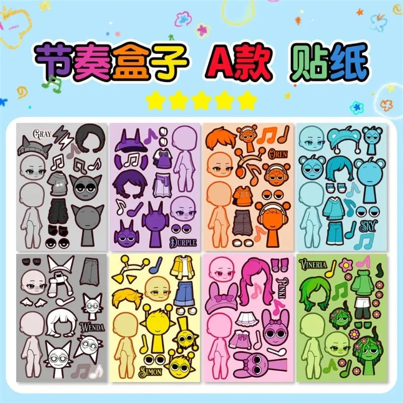 DIY Cartoon Puzzle Stickers Pack for Kids Creative Art & Craft Toys