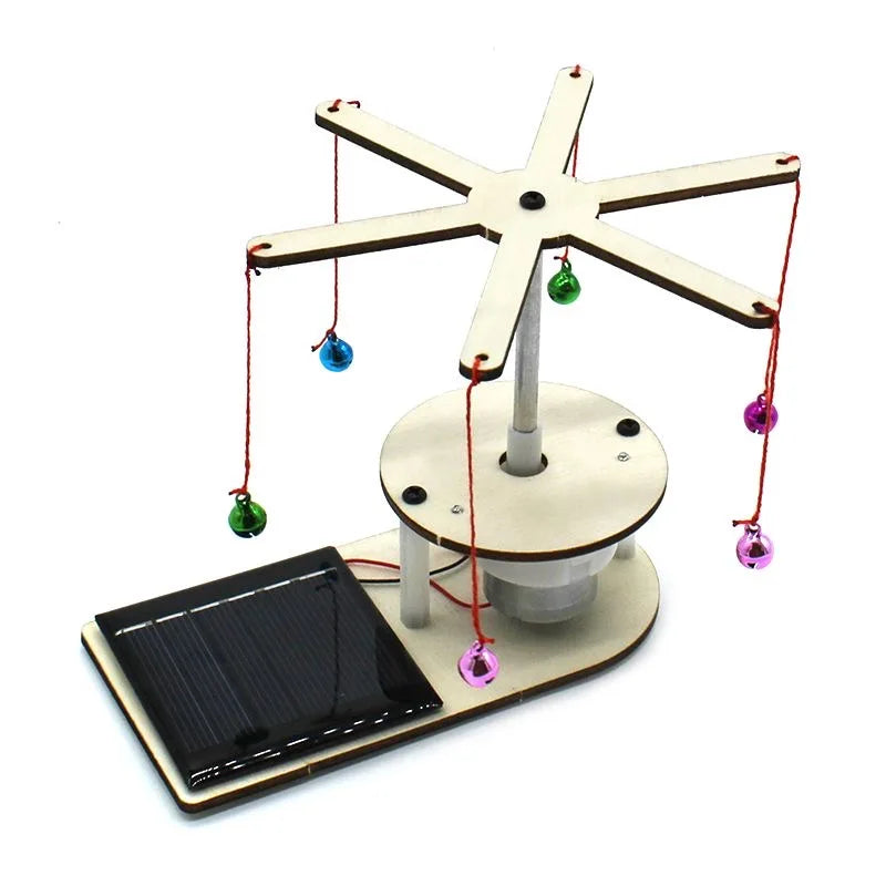 Wooden Solar Energy Science Toy Kit for Kids Educational Physics Learning