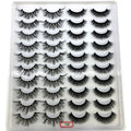 False Eyelashes 20 Pairs 3D Mink Natural Thick Wispy Eye Makeup Extension Tools