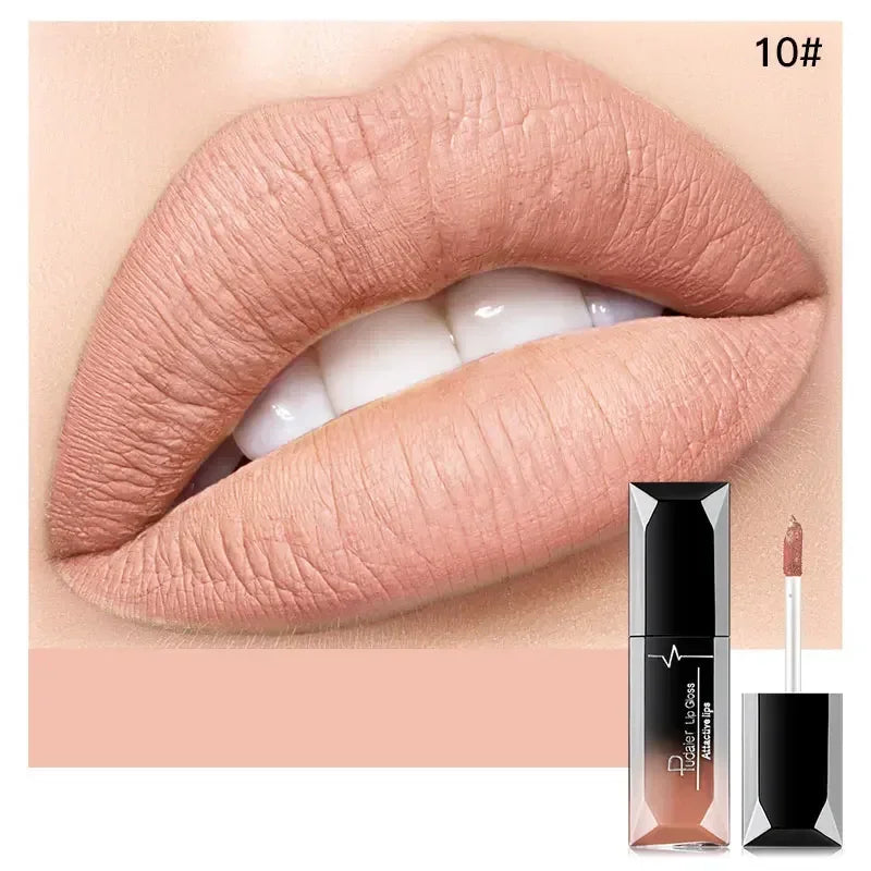 Waterproof Matte Lipstick Liquid Lip Gloss for Long-Lasting Lip Makeup