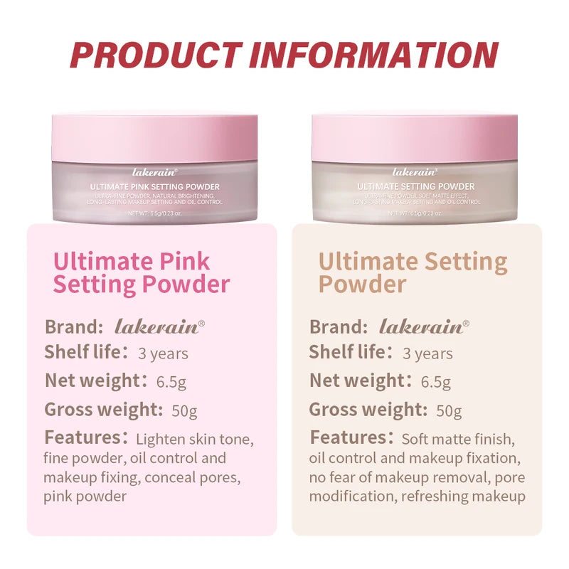 Translucent Setting Powder for Matte Finish Oil Control & Makeup Fixation