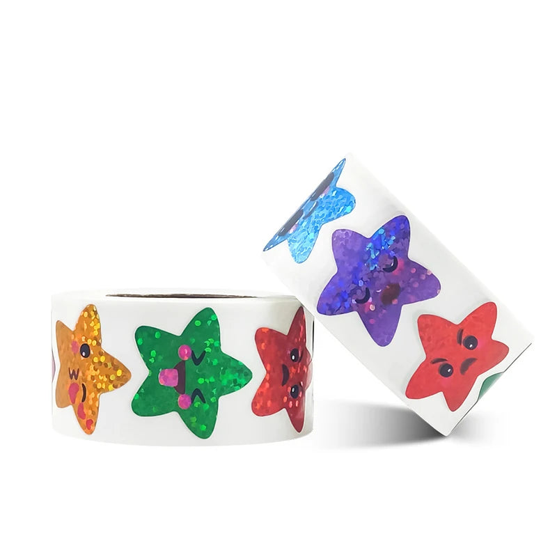 Colorful Star Stickers for Kids Classroom Rewards DIY Party Favors - 100-500 pcs