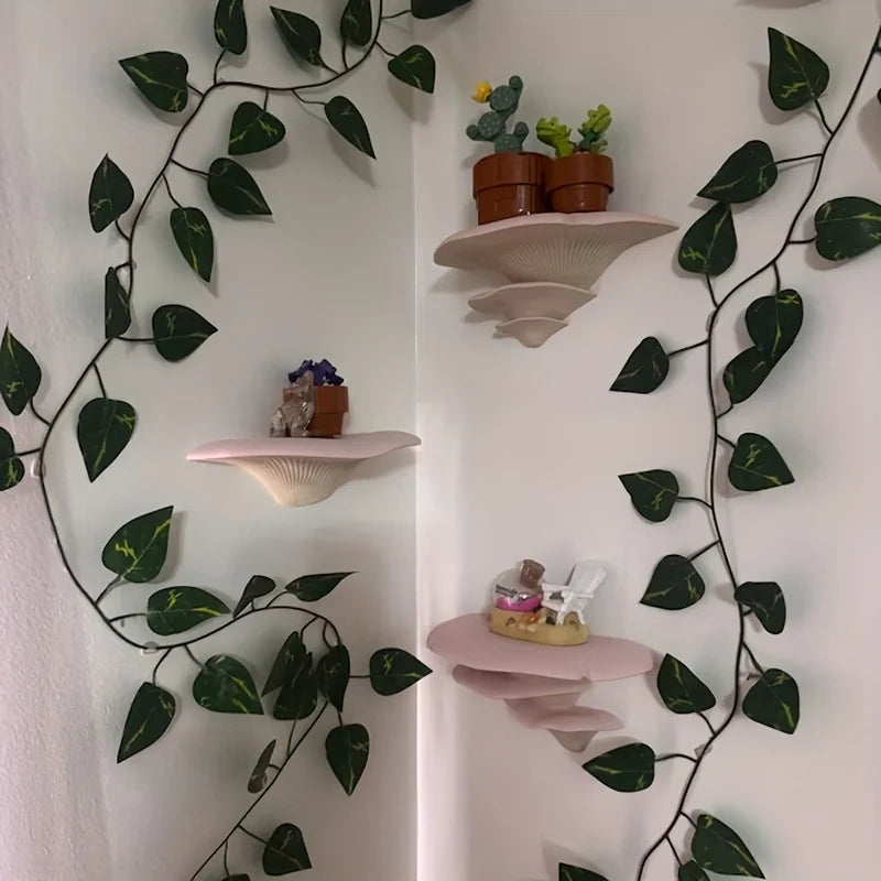 Creative Mushroom-Shaped 3D Printed Wall Storage Rack - Cute Home Decor
