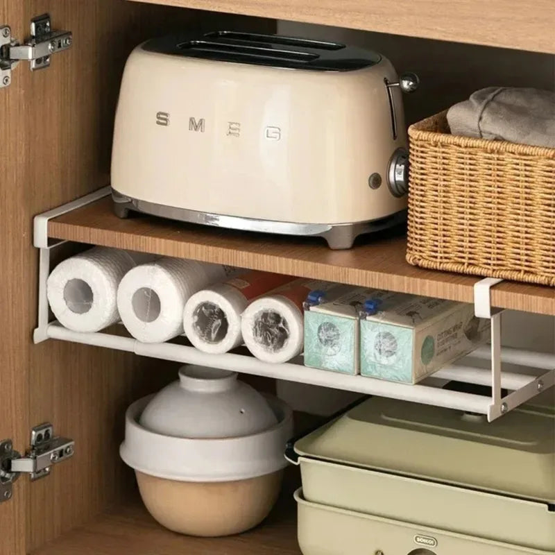 Adjustable Under Shelf Shoe Rack - Space Saving Layered Organizer for Closet & Home