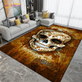 Horror Skull Area Rug for Living Room Bedroom Non-Slip Floor Mat Decor