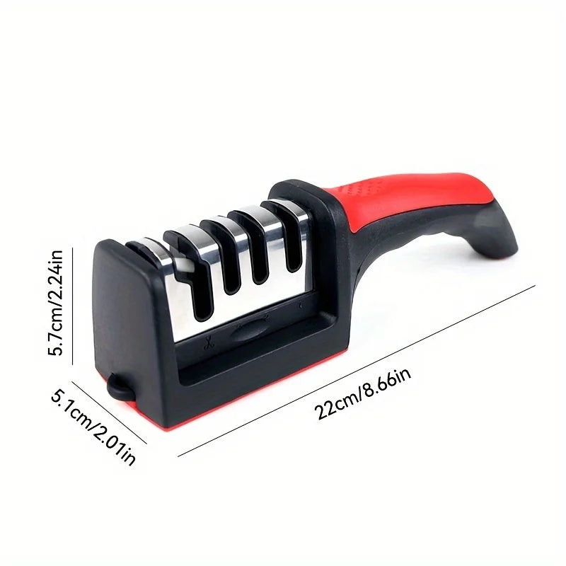Professional Knife Sharpener - Tungsten Diamond Ceramic Blade System, No Assembly Needed