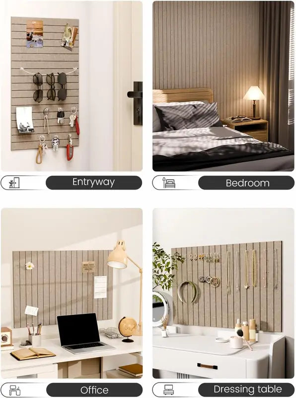 30x30cm Decorative Felt Wall Panels Set - Self-Adhesive Hole Filling Boards for Home Decor