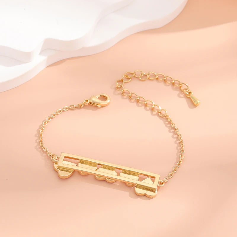 14K Gold Plated Heart Charm Cuff Bracelets for Kids & Girls Adjustable Jewelry