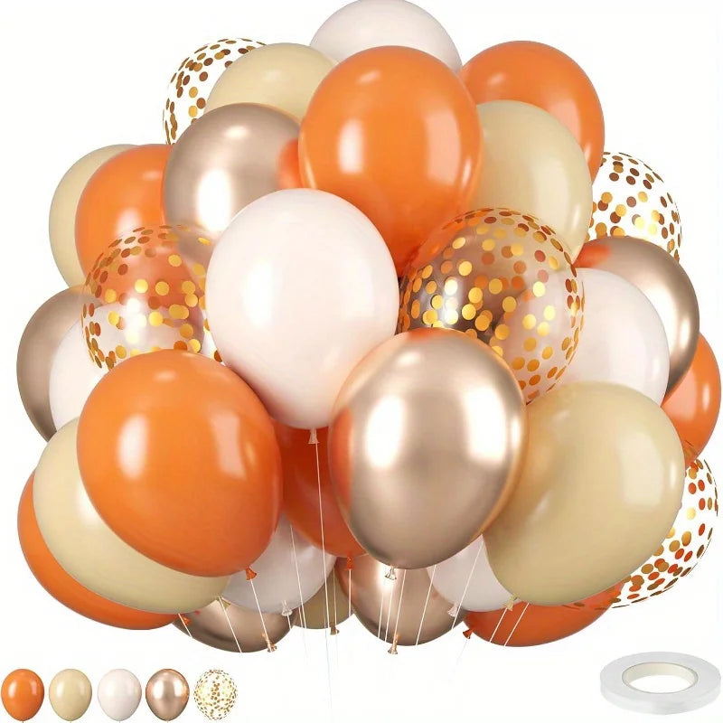 Fall Balloon Wreath Set - 10 Inch Latex Balloons for Thanksgiving Birthday Decorations