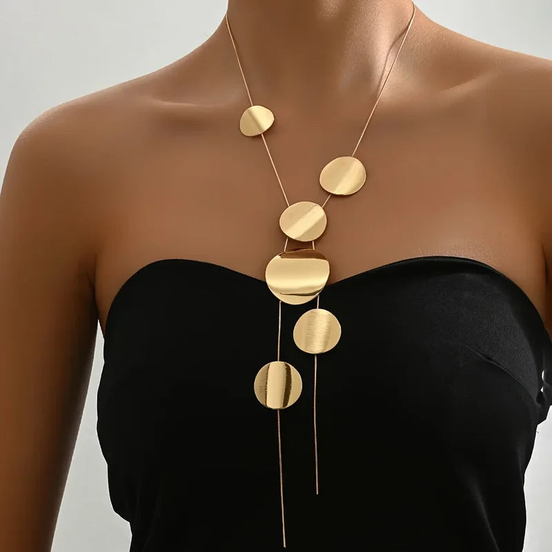 Elegant Irregular Round Tassel Necklace for Women - Party Jewelry Gift