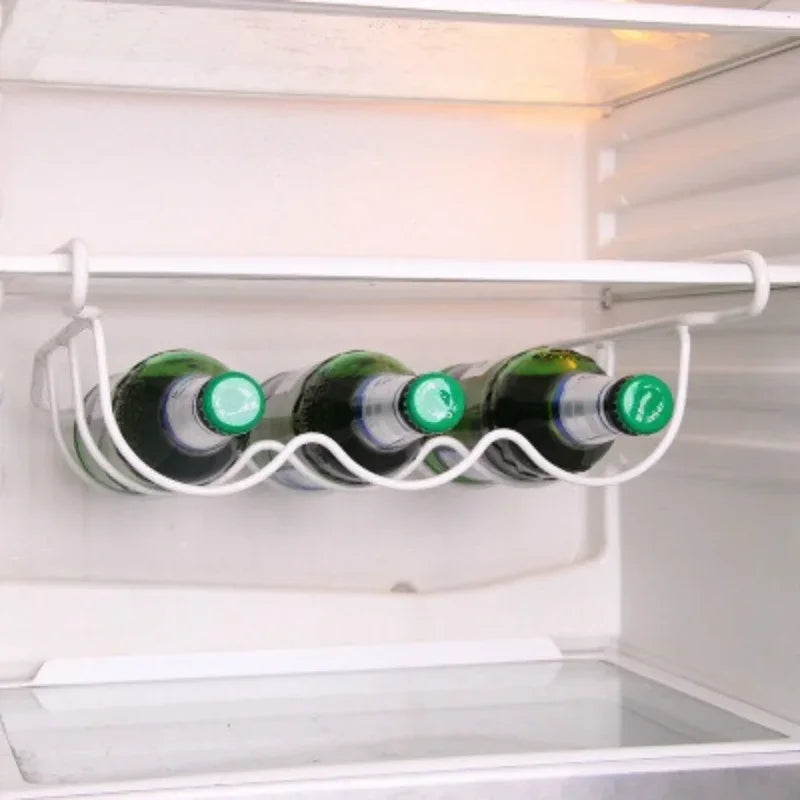 Refrigerator Organizer Rack for Bottles - Space Saver Kitchen Storage Shelf